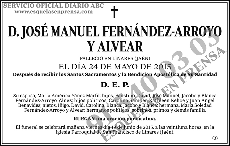 José Manuel Fernández-Arroyo y Alvear